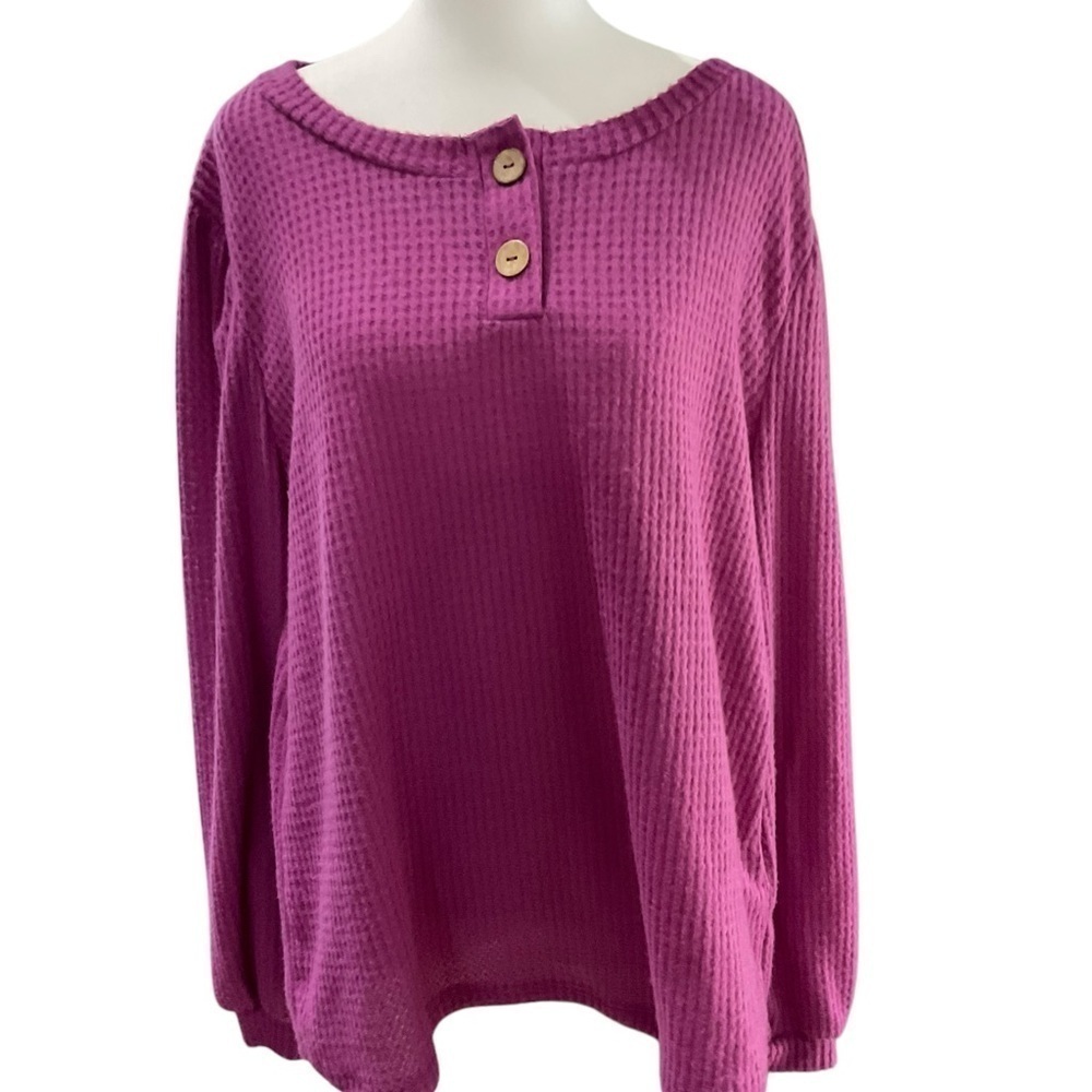 White Birch Purple Crew Neck Sweater